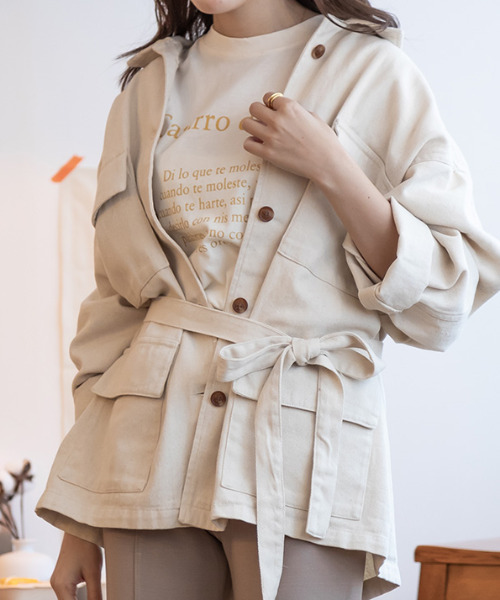 MODE ROBE(モードローブ)の「CPOジャケット(その他アウター・レディース・アイボリー/ベージュ/カーキ・FREE)」の2枚目の写真