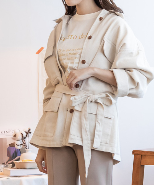 MODE ROBE(モードローブ)の「CPOジャケット(その他アウター・レディース・アイボリー/ベージュ/カーキ・FREE)」の4枚目の写真