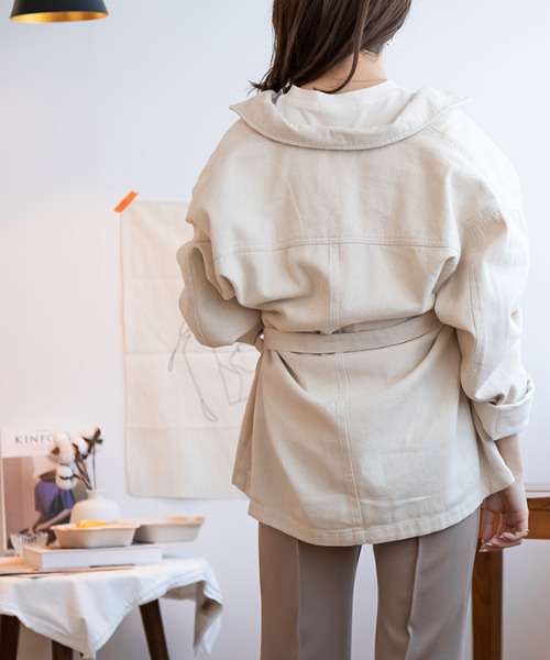 MODE ROBE(モードローブ)の「CPOジャケット(その他アウター・レディース・アイボリー/ベージュ/カーキ・FREE)」の8枚目の写真