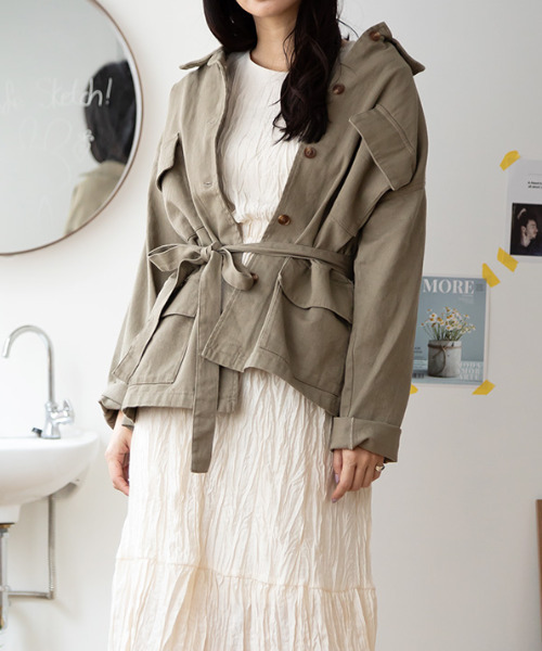 MODE ROBE(モードローブ)の「CPOジャケット(その他アウター・レディース・アイボリー/ベージュ/カーキ・FREE)」の12枚目の写真