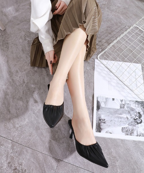 Futier land(フューティアランド)の「フロントギャザーミュール(サンダル・レディース・ブラック/ブラウン/イエロー・36/37/38/39/40)」の4枚目の写真