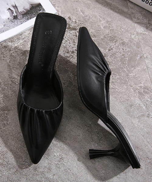 Futier land(フューティアランド)の「フロントギャザーミュール(サンダル・レディース・ブラック/ブラウン/イエロー・36/37/38/39/40)」の18枚目の写真