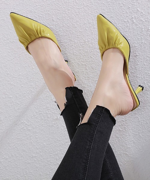 Futier land(フューティアランド)の「フロントギャザーミュール(サンダル・レディース・ブラック/ブラウン/イエロー・36/37/38/39/40)」の7枚目の写真