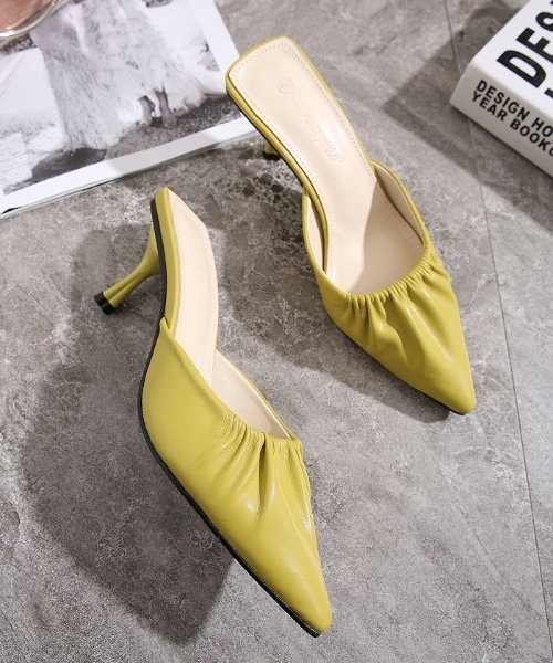 Futier land(フューティアランド)の「フロントギャザーミュール(サンダル・レディース・ブラック/ブラウン/イエロー・36/37/38/39/40)」の14枚目の写真