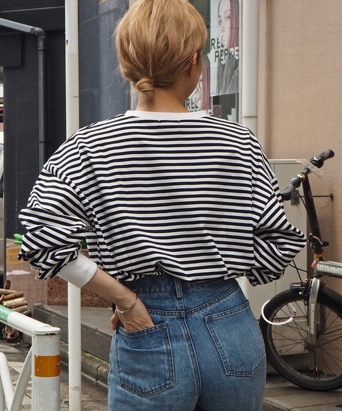 綿100%スリットBIGロンT