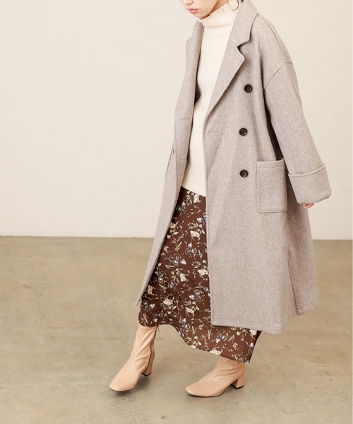 natural couture（ナチュラルクチュール）の「花柄マーメイドフレアスカート（スカート・レディース・ベージュ/ネイビー/ブラウン/ラベンダー・FREE）」の14枚目の写真