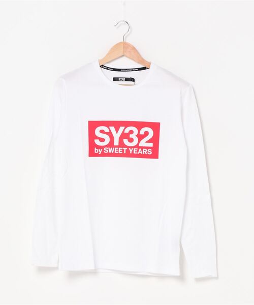【セール】『SY32 by SWEET YEARS』BOXLOG L/S TEE（Tシャツ/カットソー）｜SY32 by SWEET YEARS（エスワイサーティトゥバイスィートイヤーズ）