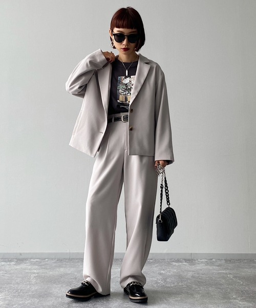 PAGEBOY（ページボーイ）の「ウールライクセットアップパンツ（その他パンツ・レディース・ブラック/モカ/グレイッシュベージュ・FREE）」の7枚目の写真