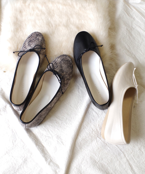 AmiAmi（アミアミ）の「やわらか甲深バレエシューズ/バレエパンプス（バレエシューズ・レディース・ブラック/アイボリー/パイソン・35/36/37/38/39/40）」の9枚目の写真