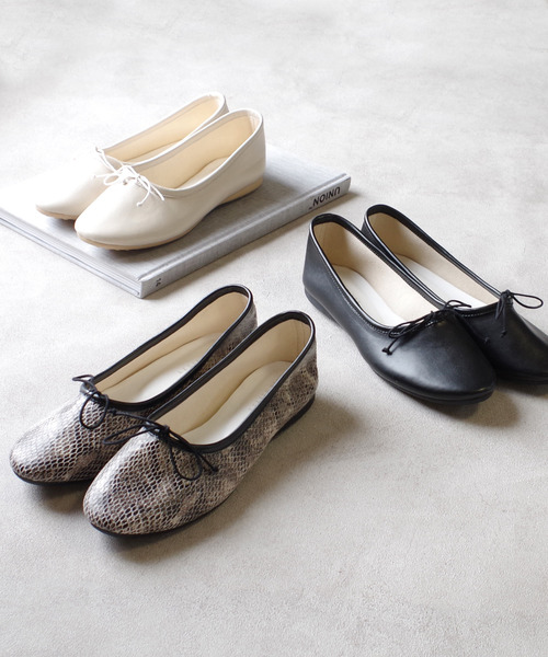 AmiAmi（アミアミ）の「やわらか甲深バレエシューズ/バレエパンプス（バレエシューズ・レディース・ブラック/アイボリー/パイソン・35/36/37/38/39/40）」の14枚目の写真