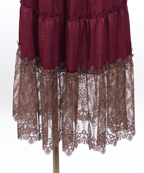 axes femme（アクシーズファム）の「裾レースティアードスカート（スカート・レディース・ブラック/カーキ/ワイン・MEDIUM）」の17枚目の写真