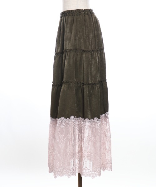 axes femme（アクシーズファム）の「裾レースティアードスカート（スカート・レディース・ブラック/カーキ/ワイン・MEDIUM）」の21枚目の写真
