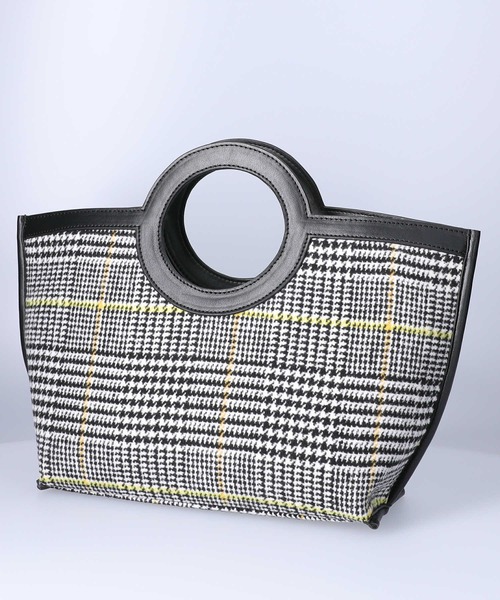 HONEYSUCKLE ROSE(ハニーサックルローズ)の「【HONEYSUCKLE ROSE】レトロチェック柄バッグ(ショルダーバッグ・レディース・ブラック/ブラウン・ONE SIZE)」の1枚目の写真