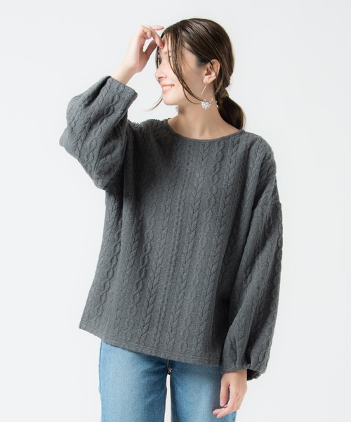 LAYMEE（レイミー）の「Lillan CS / リランカットソー（Tシャツ/カットソー・レディース・ホワイト/ブラック/グレー・FREE）」の3枚目の写真