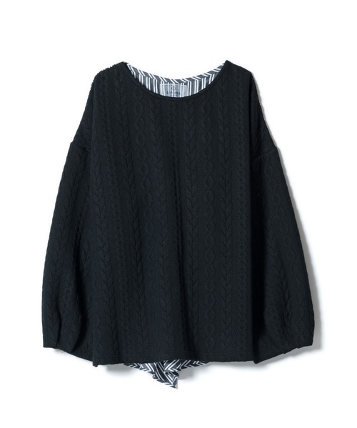 LAYMEE（レイミー）の「Lillan CS / リランカットソー（Tシャツ/カットソー・レディース・ホワイト/ブラック/グレー・FREE）」の6枚目の写真