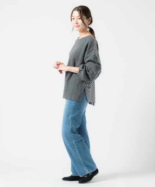 LAYMEE（レイミー）の「Lillan CS / リランカットソー（Tシャツ/カットソー・レディース・ホワイト/ブラック/グレー・FREE）」の19枚目の写真