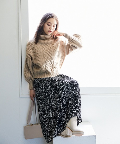 Heather（ヘザー）の「ガラプリーツロングスカート　917865（スカート・レディース・ホワイト系その他/ブラック系その他/ブラック系その他2・FREE）」の5枚目の写真