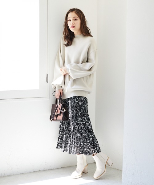 Heather（ヘザー）の「ガラプリーツロングスカート　917865（スカート・レディース・ホワイト系その他/ブラック系その他/ブラック系その他2・FREE）」の6枚目の写真