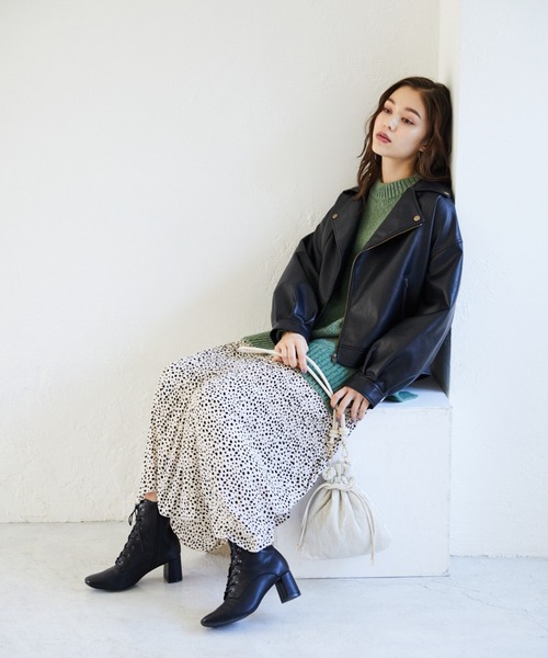 Heather（ヘザー）の「ガラプリーツロングスカート　917865（スカート・レディース・ホワイト系その他/ブラック系その他/ブラック系その他2・FREE）」の7枚目の写真