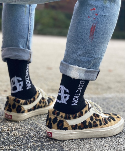 GALLIS ADDICTION（ガリスアディクション）の「GA VERTICAL LOGO SOCKS（ソックス/靴下・メンズ・ホワイト/ブラック/イエロー/オレンジ/ブラック系その他2/ホワイト系その他2・FREE）」の9枚目の写真