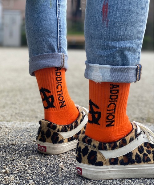GALLIS ADDICTION（ガリスアディクション）の「GA VERTICAL LOGO SOCKS（ソックス/靴下・メンズ・ホワイト/ブラック/イエロー/オレンジ/ブラック系その他2/ホワイト系その他2・FREE）」の11枚目の写真