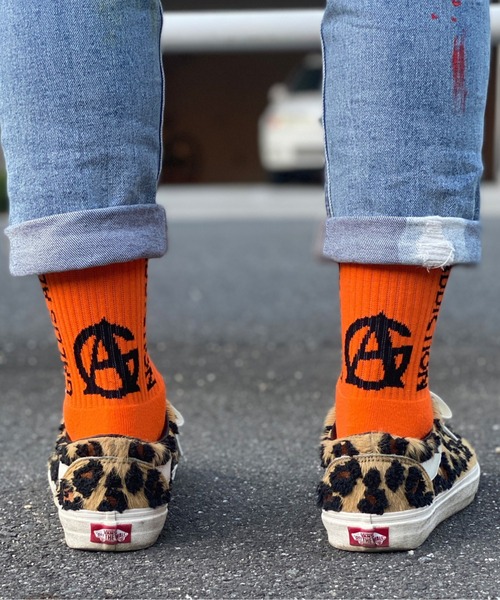 GALLIS ADDICTION（ガリスアディクション）の「GA VERTICAL LOGO SOCKS（ソックス/靴下・メンズ・ホワイト/ブラック/イエロー/オレンジ/ブラック系その他2/ホワイト系その他2・FREE）」の12枚目の写真