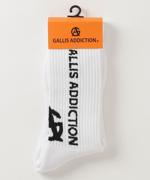 GALLIS ADDICTION（ガリスアディクション）の「GA VERTICAL LOGO SOCKS（ソックス/靴下・メンズ・ホワイト/ブラック/イエロー/オレンジ/ブラック系その他2/ホワイト系その他2・FREE）」の13枚目の写真