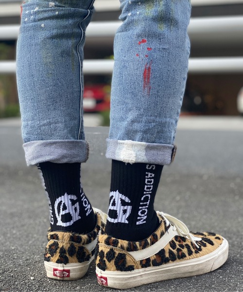 GALLIS ADDICTION（ガリスアディクション）の「GA VERTICAL LOGO SOCKS（ソックス/靴下・メンズ・ホワイト/ブラック/イエロー/オレンジ/ブラック系その他2/ホワイト系その他2・FREE）」の21枚目の写真