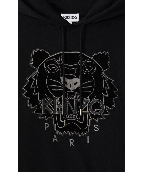 KENZO パーカー 黒 フード付き パーカー 「KENZO⁄ケンゾー」KENZO PARIS CLASSIC HOODIE⁄フーディー⁄パーカー レディース