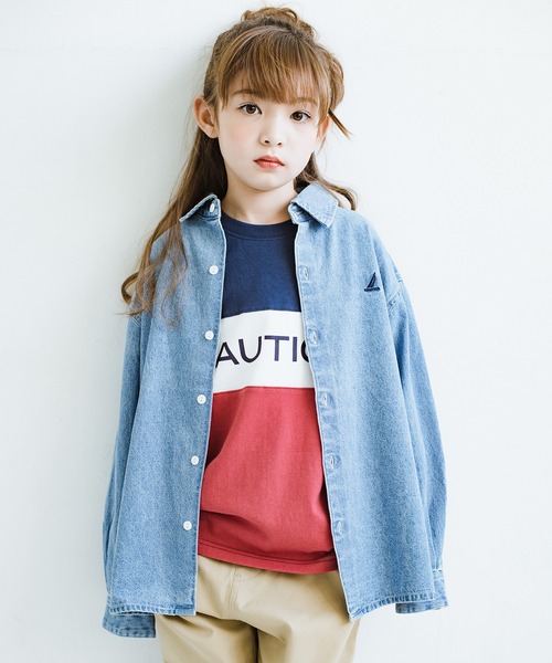 NAUTICA(ノーティカ)の「【NAUTICA/ノーティカ】デニム長袖シャツ(シャツ/ブラウス・キッズ・ブルー/ネイビー・110cm/150cm/100cm/130cm/140cm/120cm)」の2枚目の写真