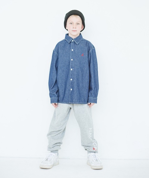 NAUTICA(ノーティカ)の「【NAUTICA/ノーティカ】デニム長袖シャツ(シャツ/ブラウス・キッズ・ブルー/ネイビー・110cm/150cm/100cm/130cm/140cm/120cm)」の3枚目の写真