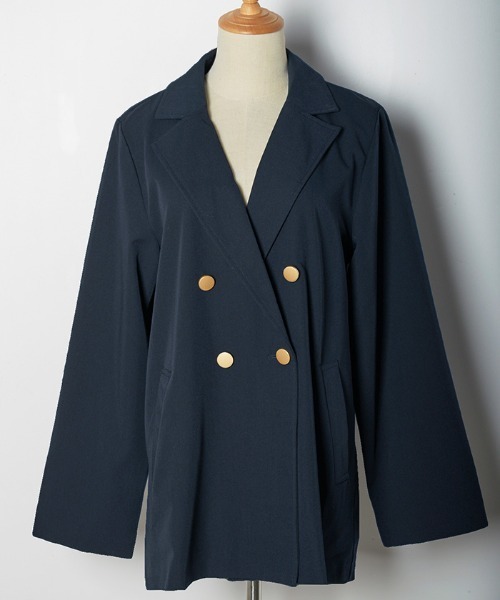 Futier land（フューティアランド）の「BIGダブルテーラードジャケット（テーラードジャケット・レディース・ブラック/ベージュ/ネイビー/ライトピンク/キャメル/ブラック系その他/ブルー系その他/ベージュ系その他・MEDIUM/LARGE）」の11枚目の写真