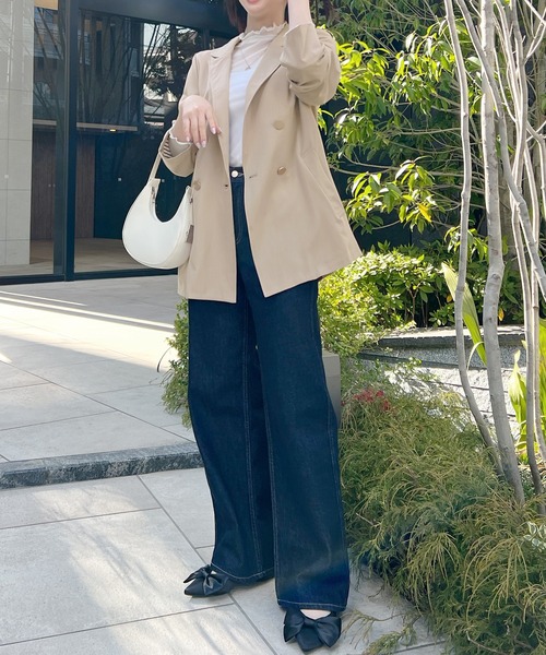 Futier land（フューティアランド）の「BIGダブルテーラードジャケット（テーラードジャケット・レディース・ブラック/ベージュ/ネイビー/ライトピンク/キャメル/ブラック系その他/ブルー系その他/ベージュ系その他・MEDIUM/LARGE）」の15枚目の写真