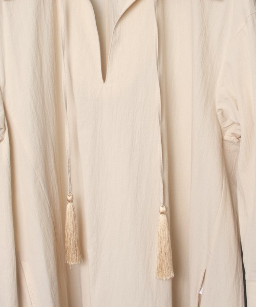 FEMMENT(ファモン)の「【 FEMMENT / ファモン 】 paper like boil soccer front slit switching long dress ペーパーライクボイルフロントスリットスイッチングロングドレス(ワンピース・レディース・オフホワイト/ボルドー・1)」の7枚目の写真