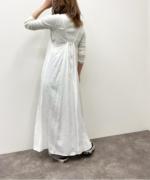 apres jour mignon（アプレジュールミニョン）の「ジャガードクロスキャミワンピース【ZOZOTOWN限定アイテム】（ワンピース・レディース・ブラック/オフホワイト/グリーン系その他/ダークブルー・X-LARGE/フリー）」の18枚目の写真