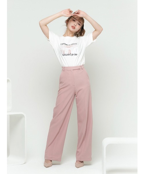 Darich(ダーリッチ)の「ロマンティックTシャツ(Tシャツ/カットソー・レディース・ホワイト/サックスブルー/ピンク/イエロー/ミント・FREE)」の14枚目の写真