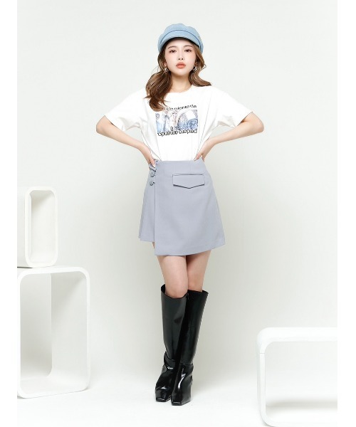 Darich(ダーリッチ)の「ロマンティックTシャツ(Tシャツ/カットソー・レディース・ホワイト/サックスブルー/ピンク/イエロー/ミント・FREE)」の18枚目の写真