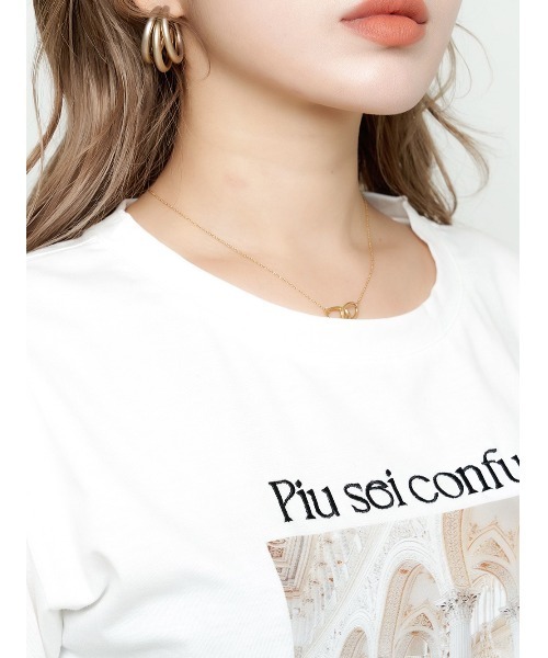 Darich(ダーリッチ)の「ロマンティックTシャツ(Tシャツ/カットソー・レディース・ホワイト/サックスブルー/ピンク/イエロー/ミント・FREE)」の21枚目の写真