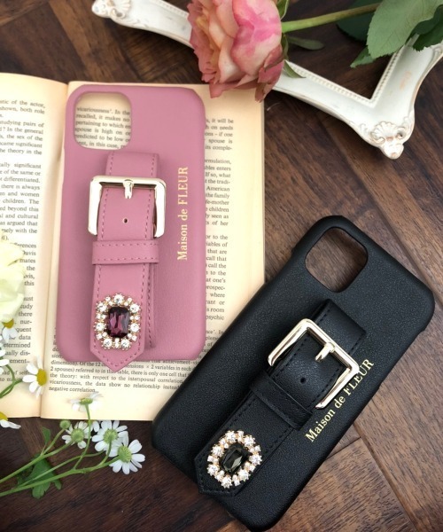 メゾンドフルール　ビジューベルト　iPhone11ケース Maison de FLEUR - メゾンドフルール♡ビジューベルトiPhone11