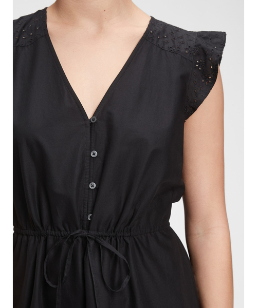 GAP(ギャップ)の「アイレット ミディワンピース(ワンピース・レディース・ホワイト/ブラック・XS/S/XXS/M/L)」の9枚目の写真