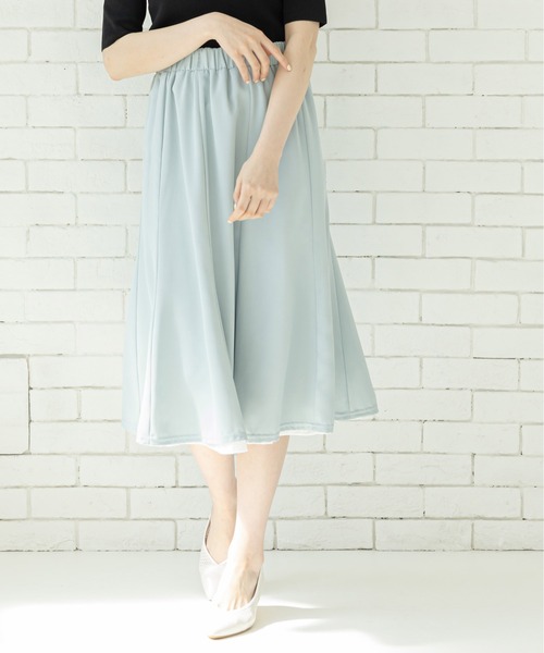 12Twelve Agenda（トゥエルブ　アジェンダ）の「無地×花柄リバーシブルマーメイドスカート（スカート・レディース・ブラック/オフホワイト/グリーン・M）」の7枚目の写真