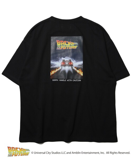 FREAK'S STORE（フリークスストア）の「WEB限定 BACK TO THE FUTURE/バック・トゥ・ザ・フューチャー 別注 バックプリントTシャツ/ビッグシルエット（Tシャツ/カットソー・メンズ・ホワイト/ベージュ/ブラック/サックスブルー・SMALL/LARGE/MEDIUM）」の21枚目の写真