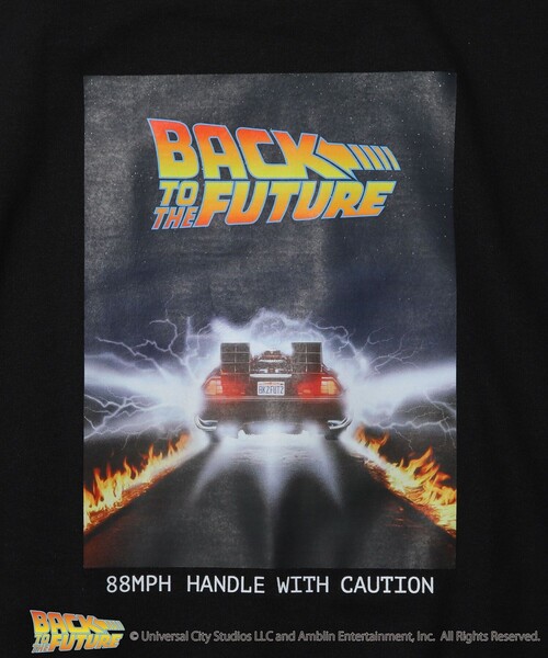 FREAK'S STORE（フリークスストア）の「WEB限定 BACK TO THE FUTURE/バック・トゥ・ザ・フューチャー 別注 バックプリントTシャツ/ビッグシルエット（Tシャツ/カットソー・メンズ・ホワイト/ベージュ/ブラック/サックスブルー・SMALL/LARGE/MEDIUM）」の19枚目の写真