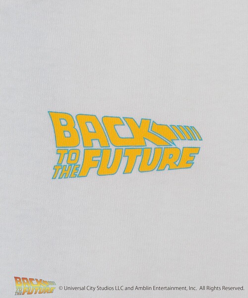 FREAK'S STORE（フリークスストア）の「WEB限定 BACK TO THE FUTURE/バック・トゥ・ザ・フューチャー 別注 バックプリントTシャツ/ビッグシルエット（Tシャツ/カットソー・メンズ・ホワイト/ベージュ/ブラック/サックスブルー・SMALL/LARGE/MEDIUM）」の17枚目の写真