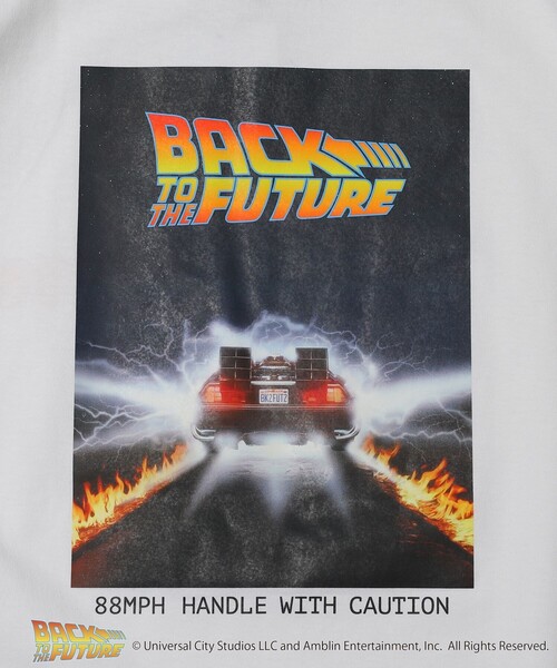 FREAK'S STORE（フリークスストア）の「WEB限定 BACK TO THE FUTURE/バック・トゥ・ザ・フューチャー 別注 バックプリントTシャツ/ビッグシルエット（Tシャツ/カットソー・メンズ・ホワイト/ベージュ/ブラック/サックスブルー・SMALL/LARGE/MEDIUM）」の15枚目の写真