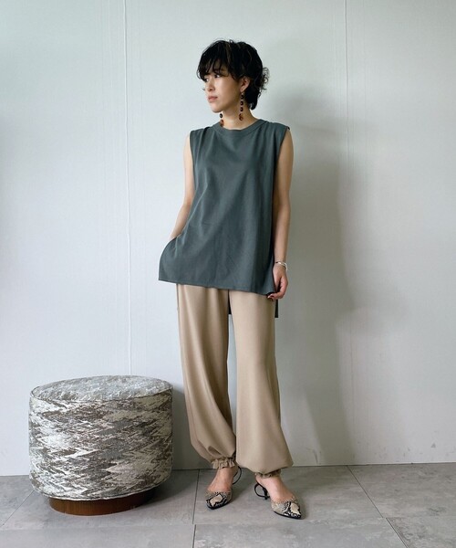 JET（ジェット）の「◆【ウォッシャブル】2wayツイルスリムワイドパンツ（その他パンツ・レディース・ベージュ/ネイビー/ブラウン系その他・04/02/00）」の13枚目の写真