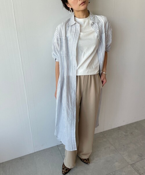 JET（ジェット）の「◆【ウォッシャブル】2wayツイルスリムワイドパンツ（その他パンツ・レディース・ベージュ/ネイビー/ブラウン系その他・04/02/00）」の6枚目の写真