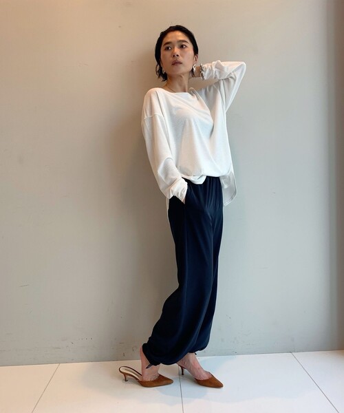 JET（ジェット）の「◆【ウォッシャブル】2wayツイルスリムワイドパンツ（その他パンツ・レディース・ベージュ/ネイビー/ブラウン系その他・04/02/00）」の7枚目の写真