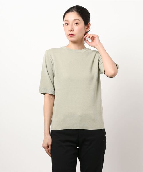 Te chichi（テチチ）の「強撚ニットアンサンブル（アンサンブル・レディース・オフホワイト/モカ/カーキ・ﾌﾘ-）」の5枚目の写真