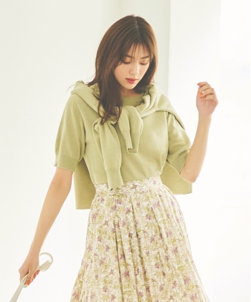 Te chichi（テチチ）の「強撚ニットアンサンブル（アンサンブル・レディース・オフホワイト/モカ/カーキ・ﾌﾘ-）」の9枚目の写真